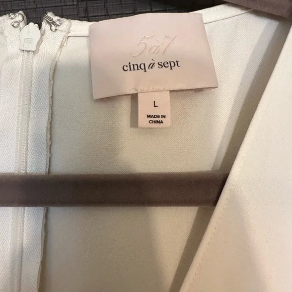 Cinq à Sept Andra Wrap Blouse Top in Ivory - Picture 5 of 7